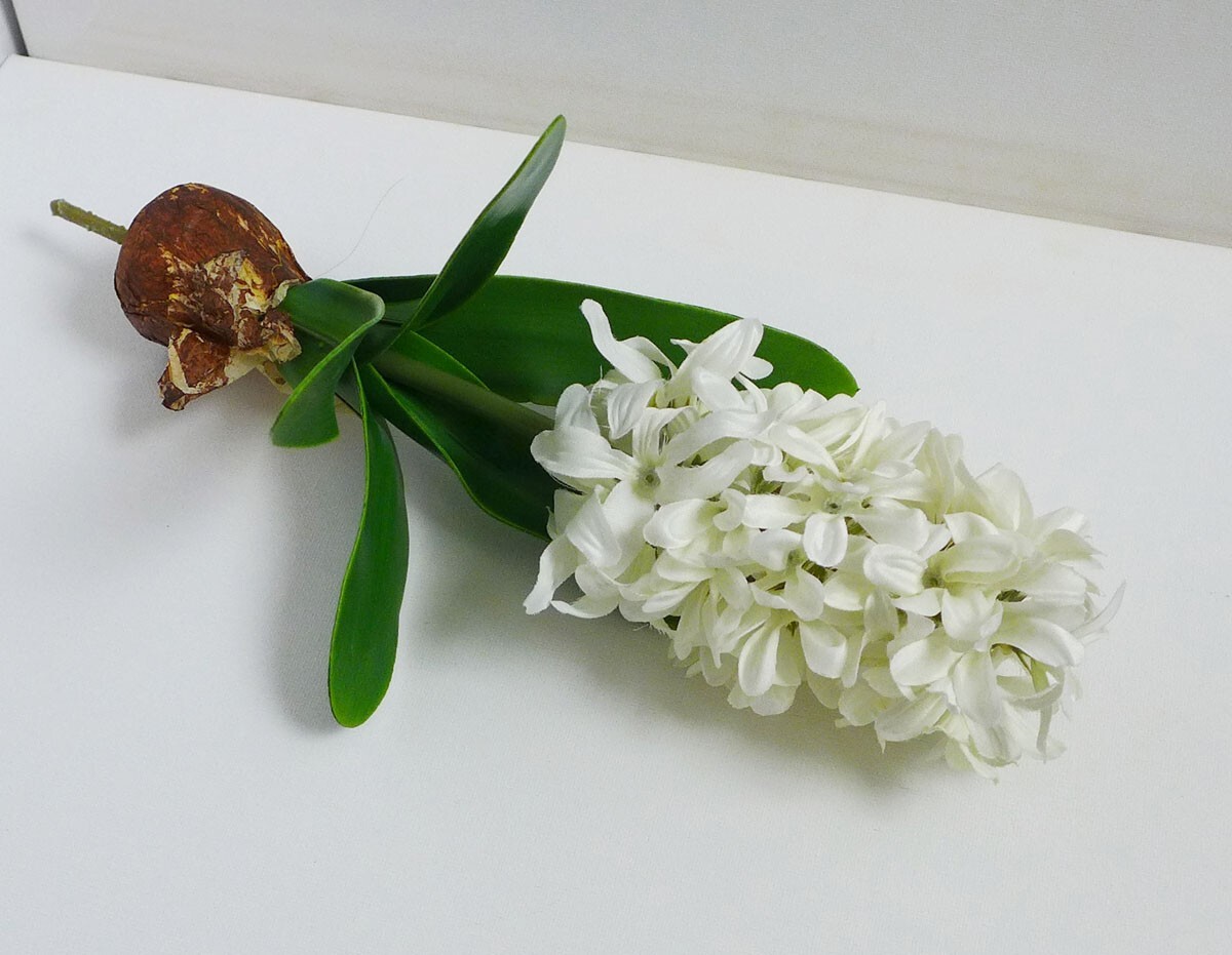 Artificial Hyacinth Flower Fake White Bush Home Garden Wedding Decoration (#66)