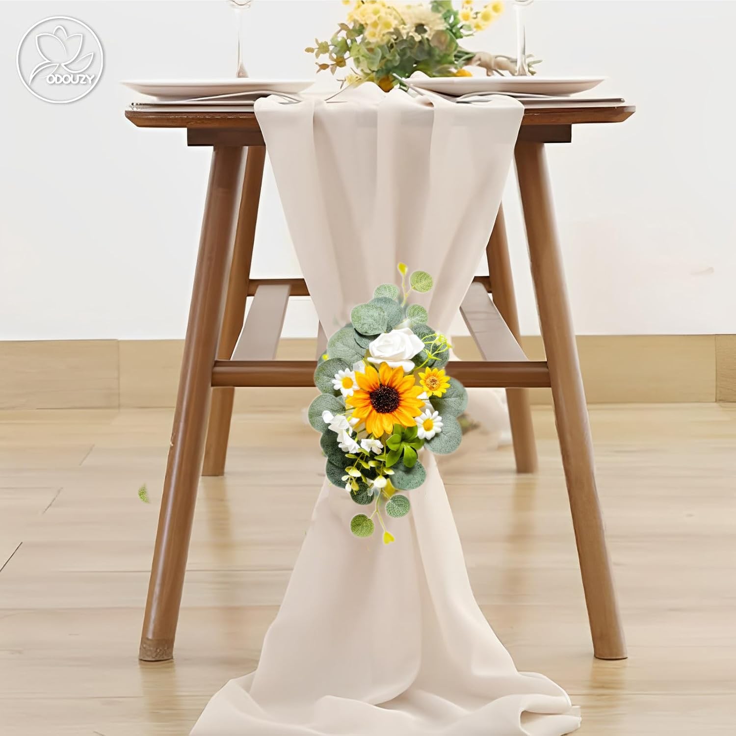 Odouzy Artificial Wedding Arch Flowers for Wedding Sign,Set of 2 for Welcome …