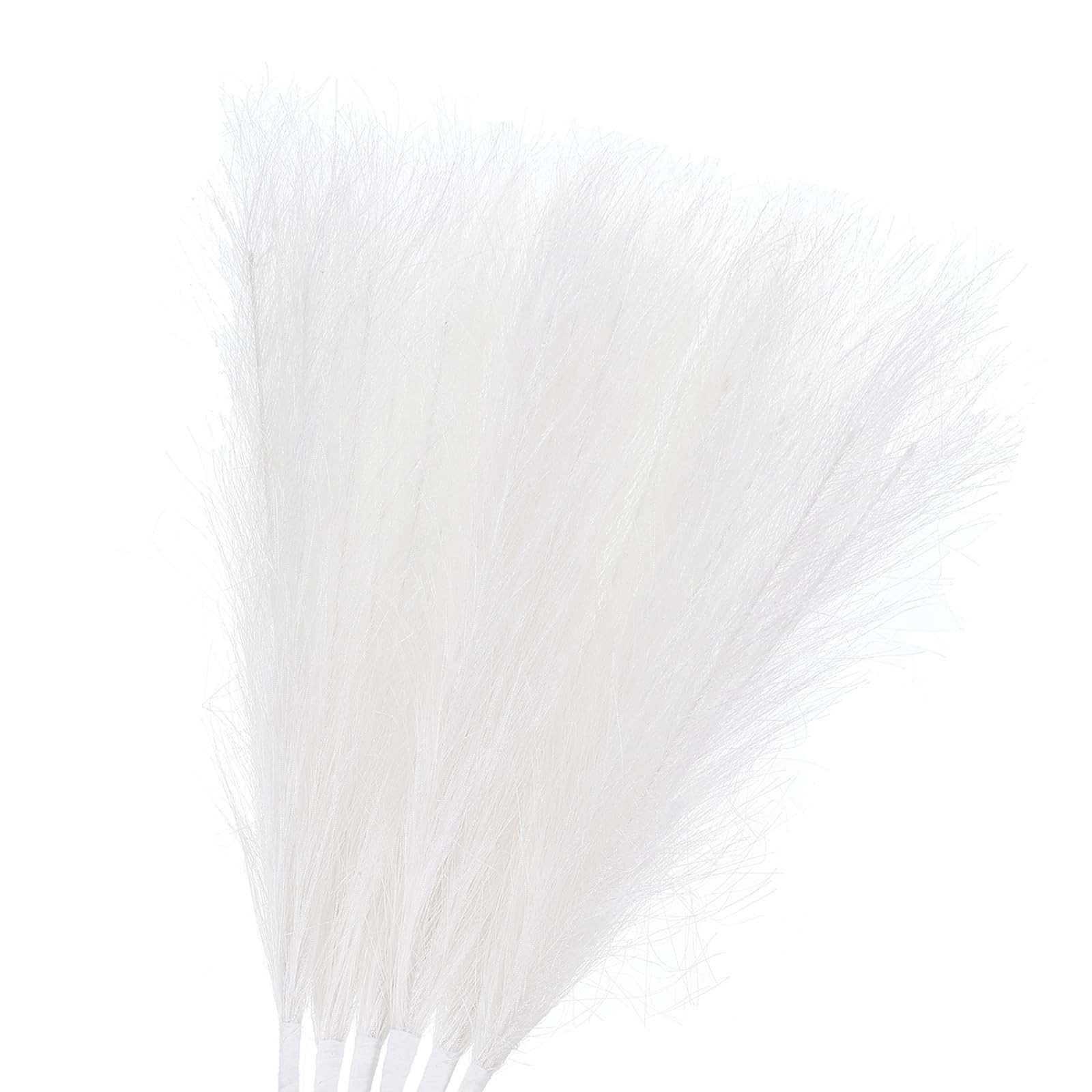 17.7-inch White Faux Pampas Grass 3 Pack Artificial Stems for Vase Filler