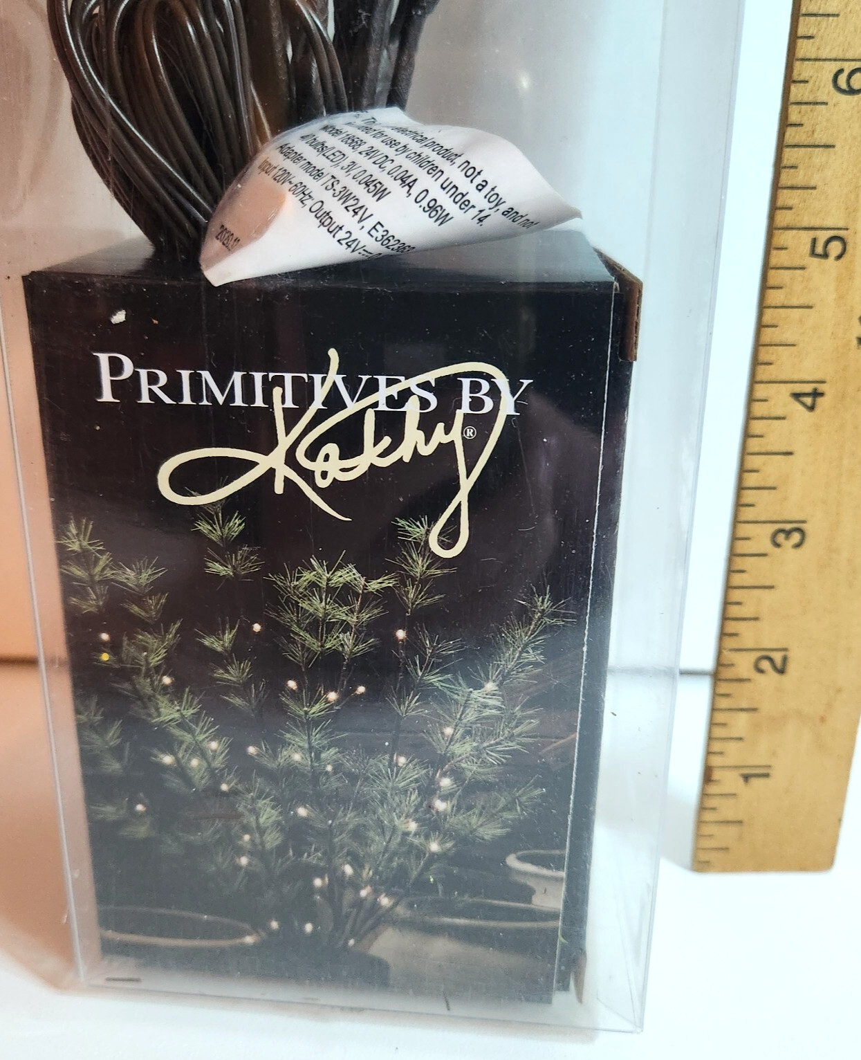 Primitives By Kathy Nature’s Glow Pine Twigs, 1 stem, 40 LED lights, indoor, new