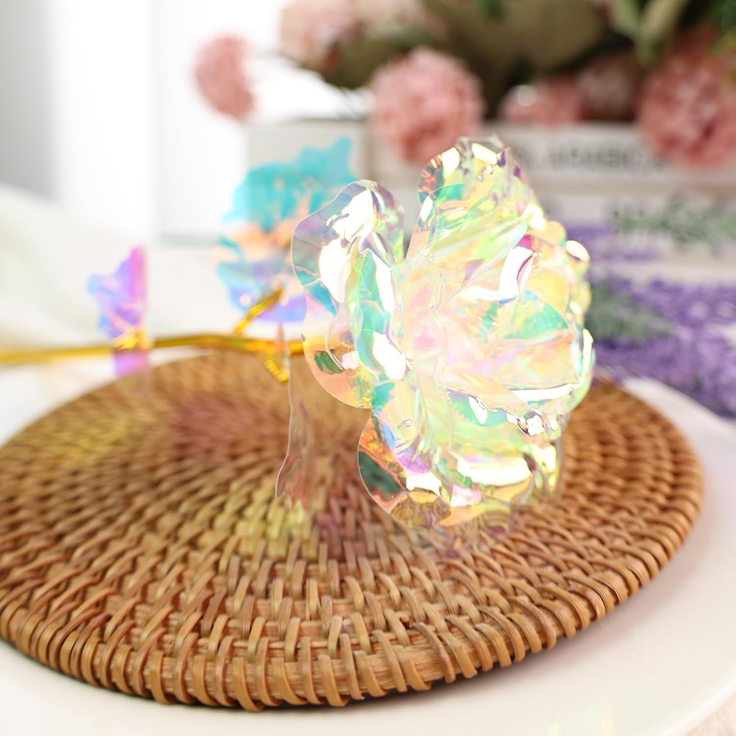 Galaxy Rose Flower Gift for Mother’s Day Birthday Anniversary Wedding