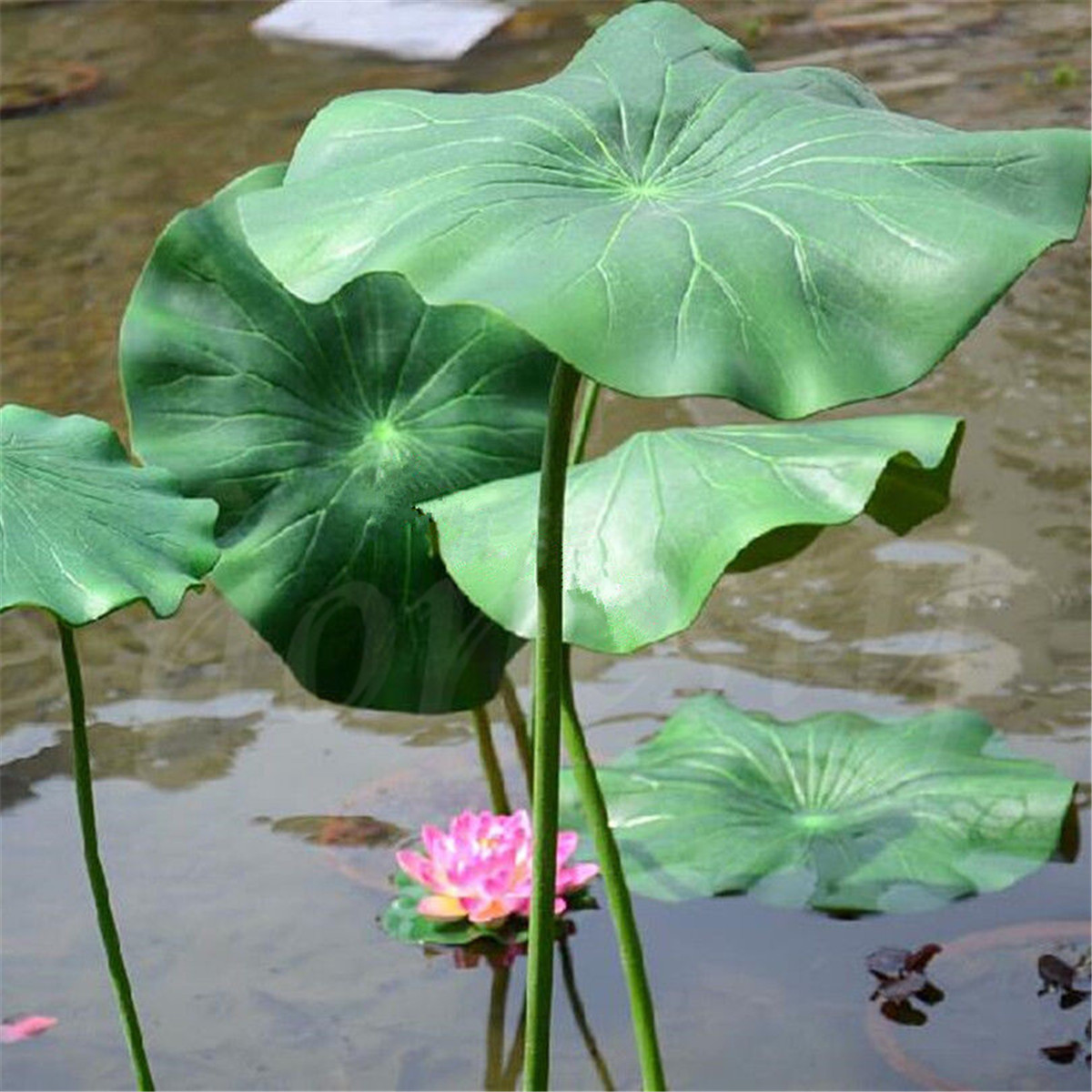 Artificial Water Lily Lotus Leaf Aquarium Pond Garden Decor Green 17/28/40CM