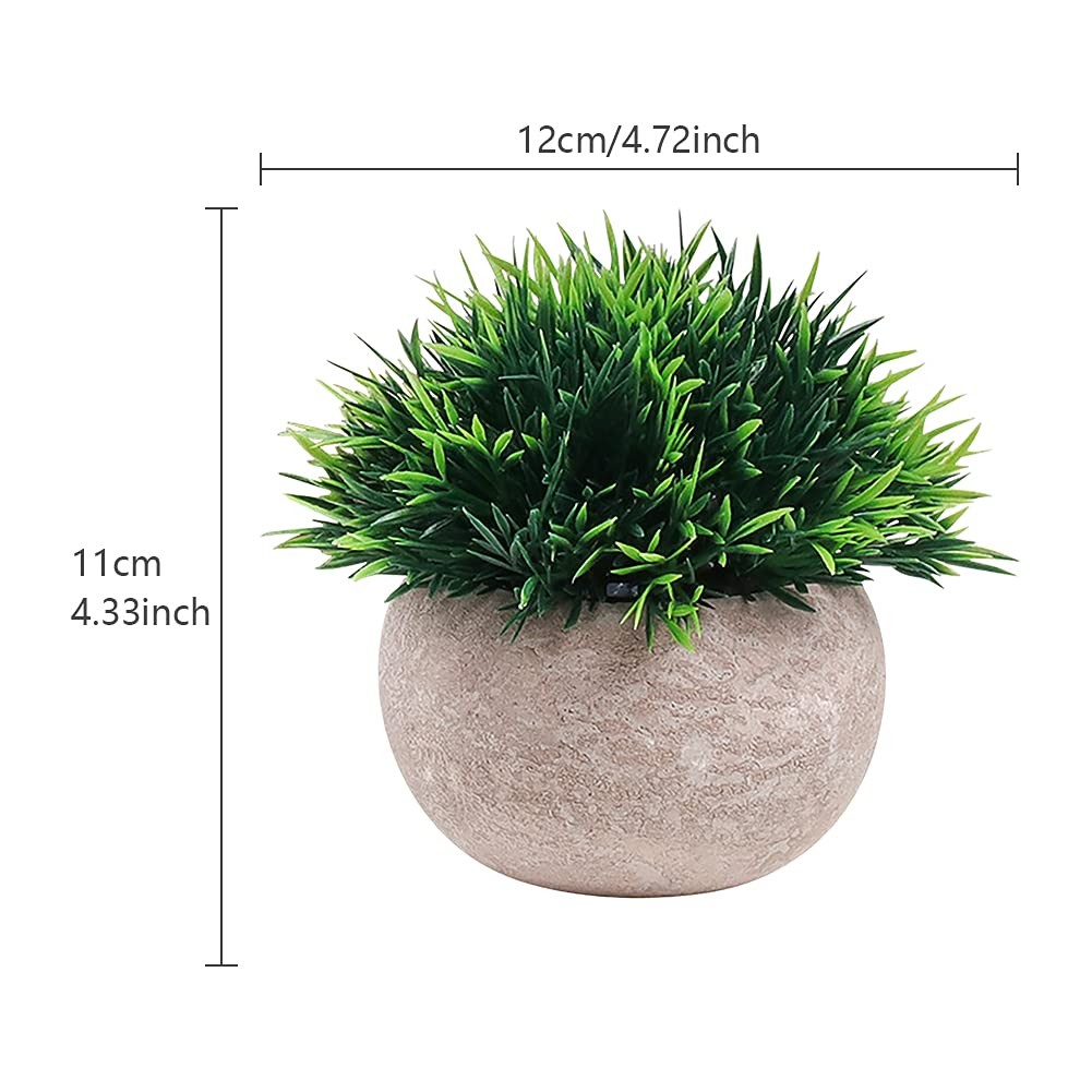Bibabala Fake Bonsai Plants Faux Plant,Bonsai Short Needle Grass,Garden Deskt…
