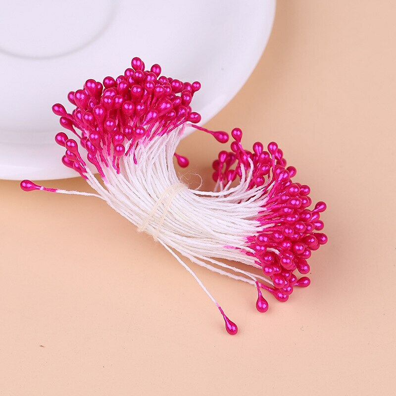 Multicolor Double Pointed Pearl Pistils Handmade Wedding Party Decorations DIY