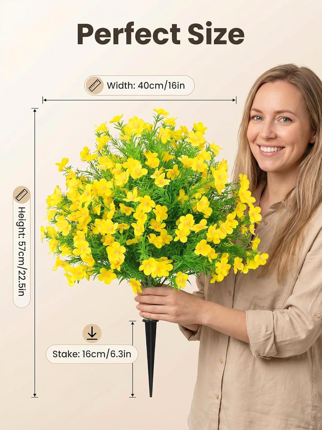 Set of 2 UV Resistant 22.5″ Yellow Boxwood Topiary Ball Trees for Indoor/Outdoor