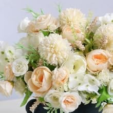 Artificial Flowers, 2Pcs Blue Fake Peony Silk Peonies Faux Flowers Arrangements