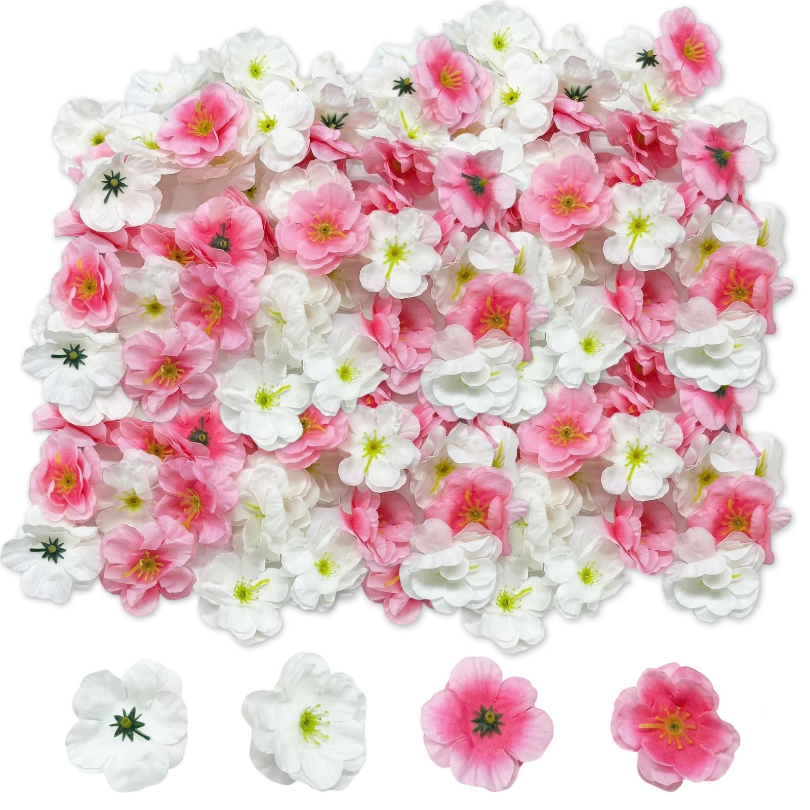 100 Pcs Cherry Blossom Decor,Silk Cherry Blossom Flowers Artificial Decoratio…