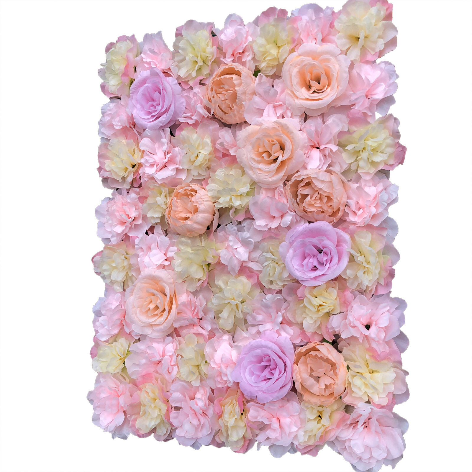 5X Artificial Flower Wall Panels Flower Floral Wall Mat Backdrop Wedding Decor