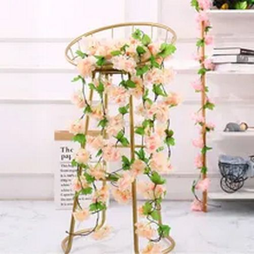 Artificial Cherry Blossom Flower Vine String DIY Hanging Wedding Arch Decoration