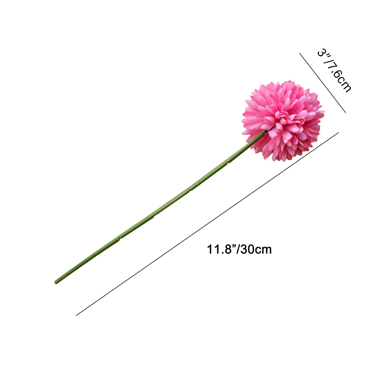 Hot Pink Chrysanthemum – 12 Pcs Artificial Mums Flowers for Home Table Center…