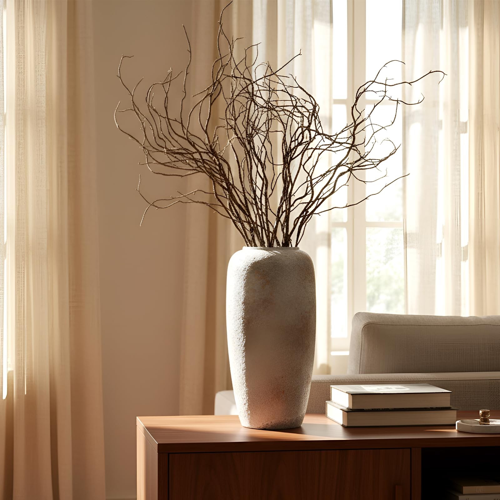 6 Pcs 47.2 Inch Lifelike Curly Willow Branches for Vases Artificial Decorativ…