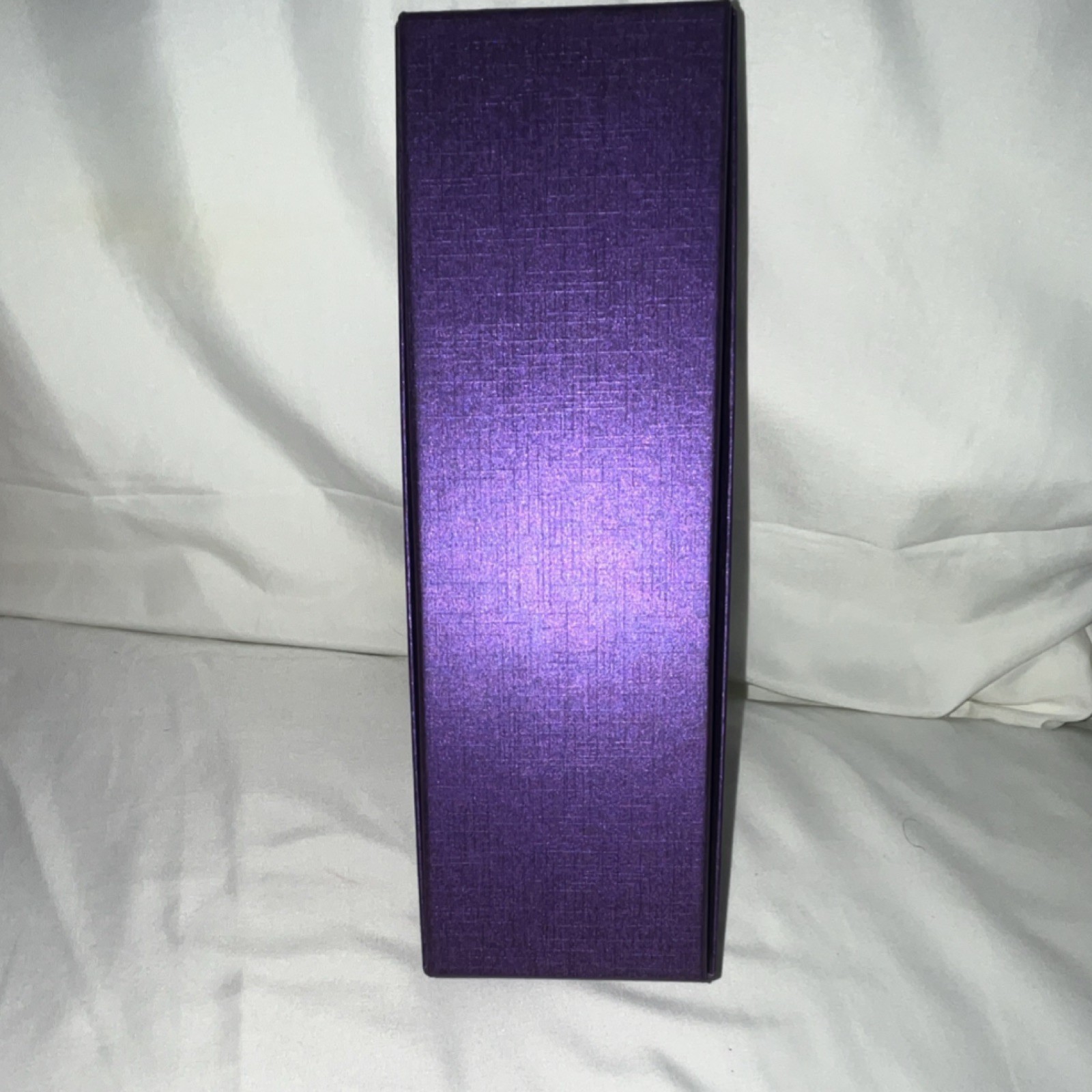 Artificial Gold Rose Metal Flower Stem with ‘Love’ Stand in Purple Gift Box