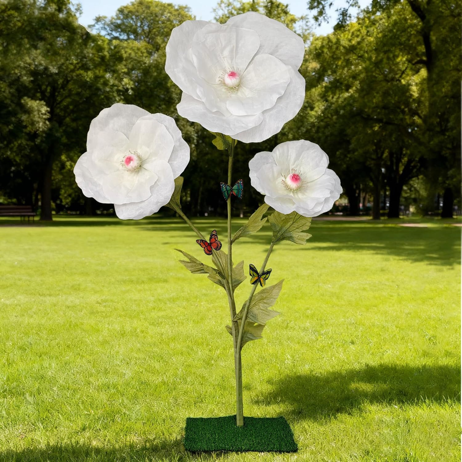 Large White Poppy Flowers – Stunning Paper Decor for Weddings & Events