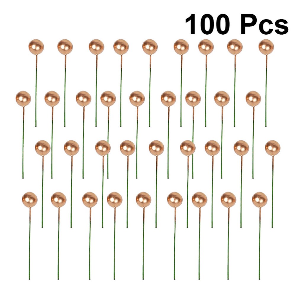 100Pcs Reusable Golden Artificial Berry Wreath for Christmas Decor