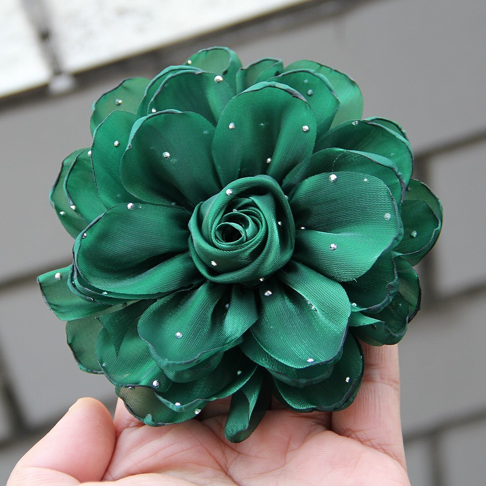 11cm Women’s Fabric Three-dimensional Artificial Flower for Brooch Suit Jacket