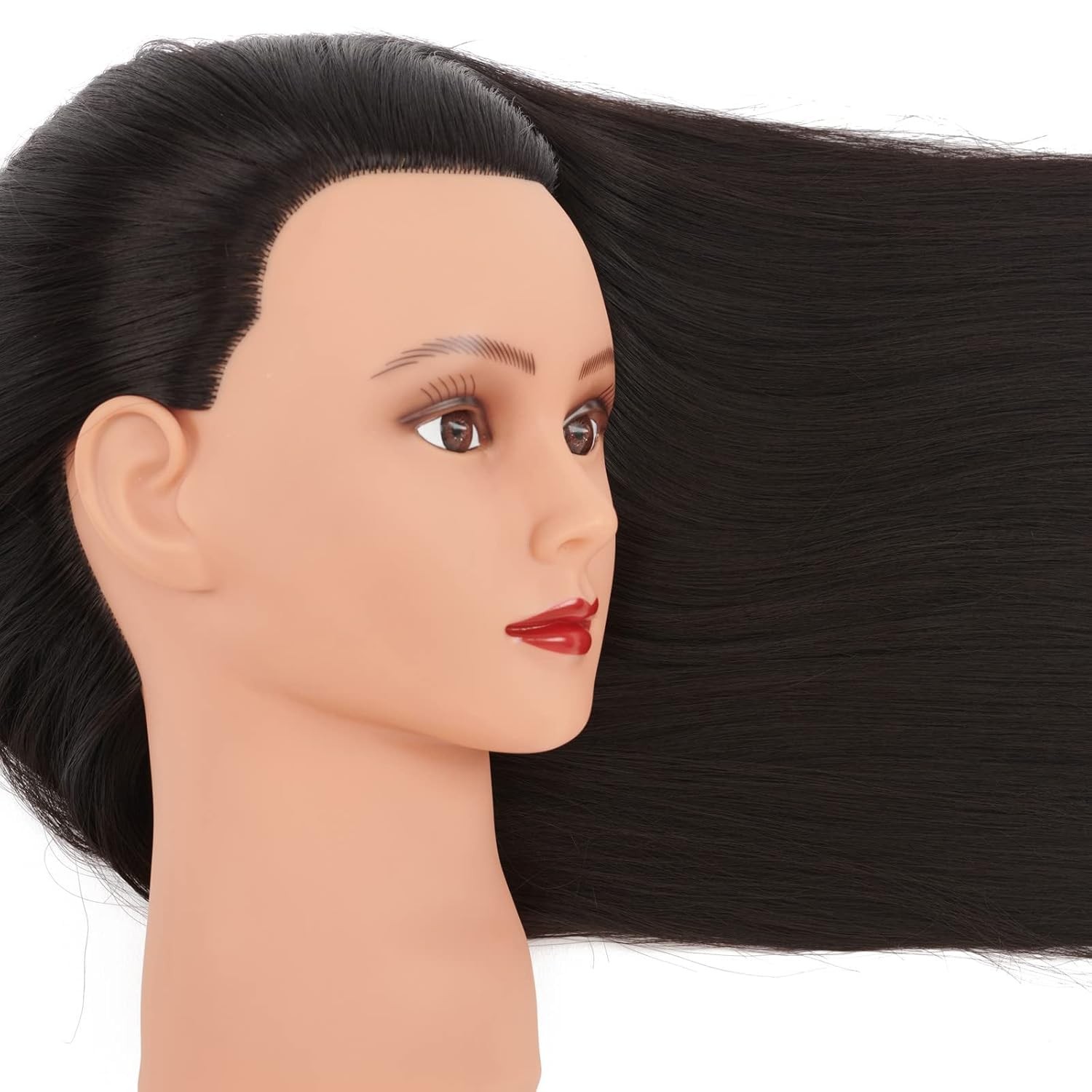 Mannequin Head 26-28″ 100% Human Hair Afro Training 26-28 Inch, Black