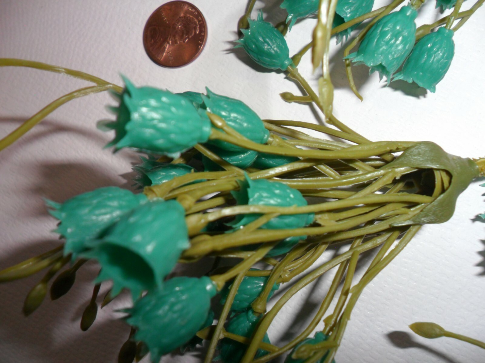 Vintage Plastic Bell Flower Bunches – Turquoise