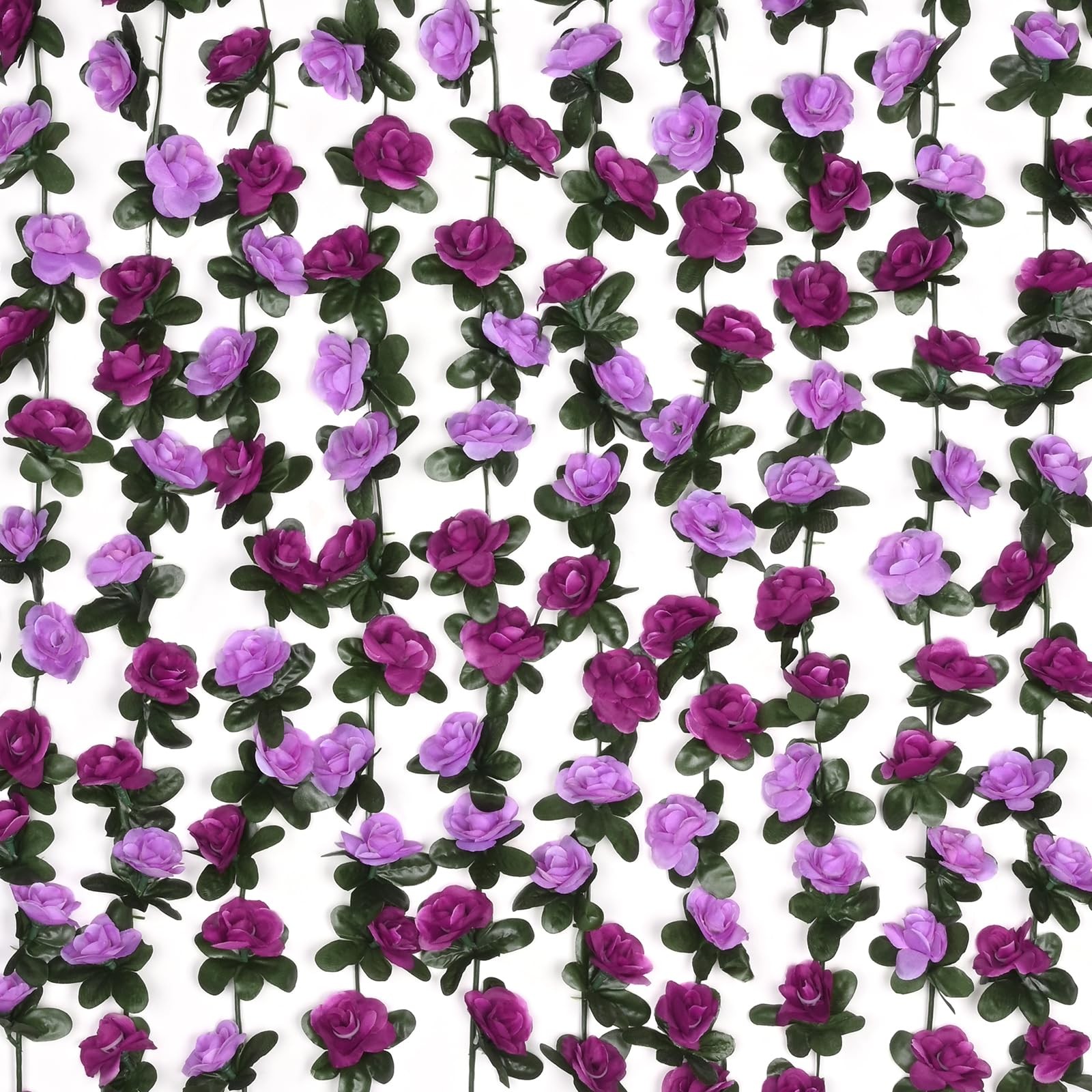 5Pcs 41Ft Flower Garland Artificial Rose Vines for Bedroom, Cute Fake Hanging…