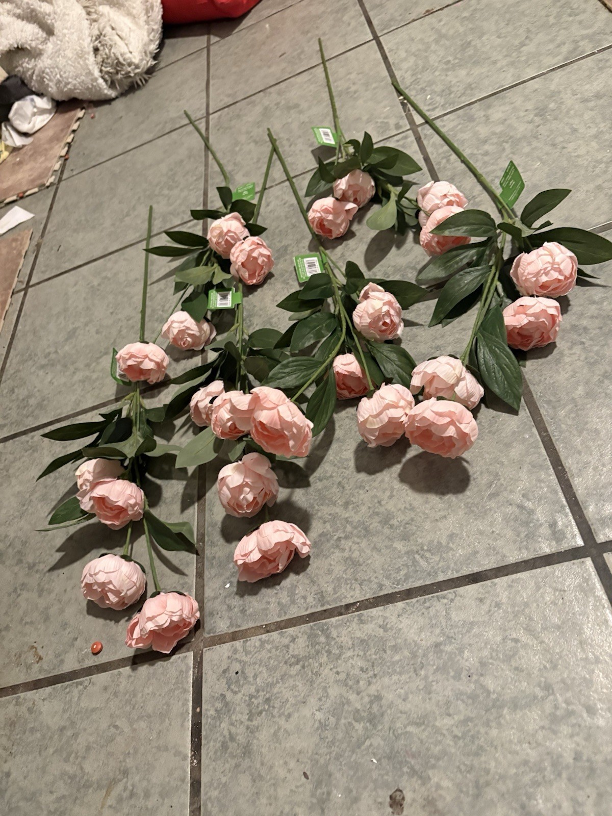 Lot of 6 Light Pink Peony Stem by Ashland Michaels Faux Floral 27” New