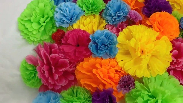 108pcs Silk Marigold Flower Heads with Stems – Mixed Colors for Dia de los Muert