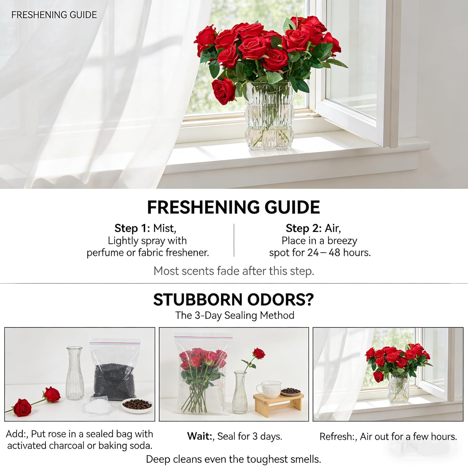 96 PCS Realistic Red Velvet Roses with Bendable Stems for Home & Events