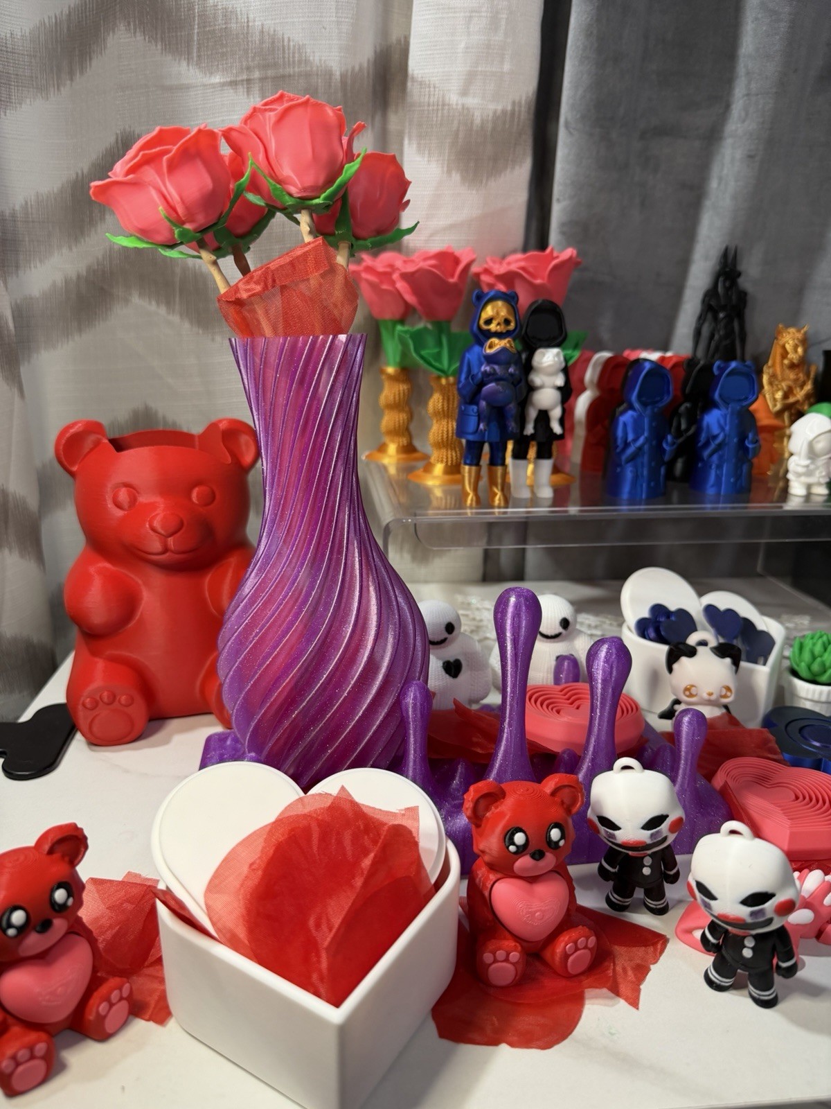 3d Printed Forever Rose 2 Pack