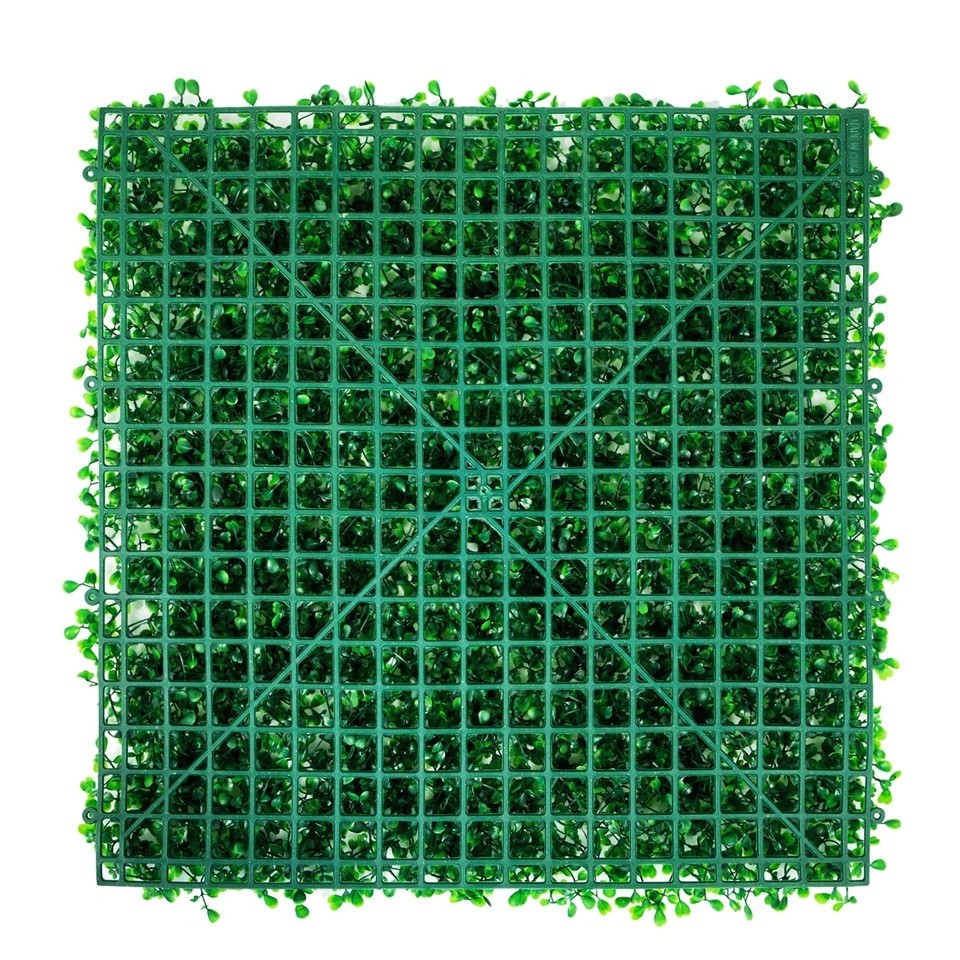 Artificial Boxwood Panel 12pcs 10″ X 10″ Grass Hedge Wall Mat for Fence
