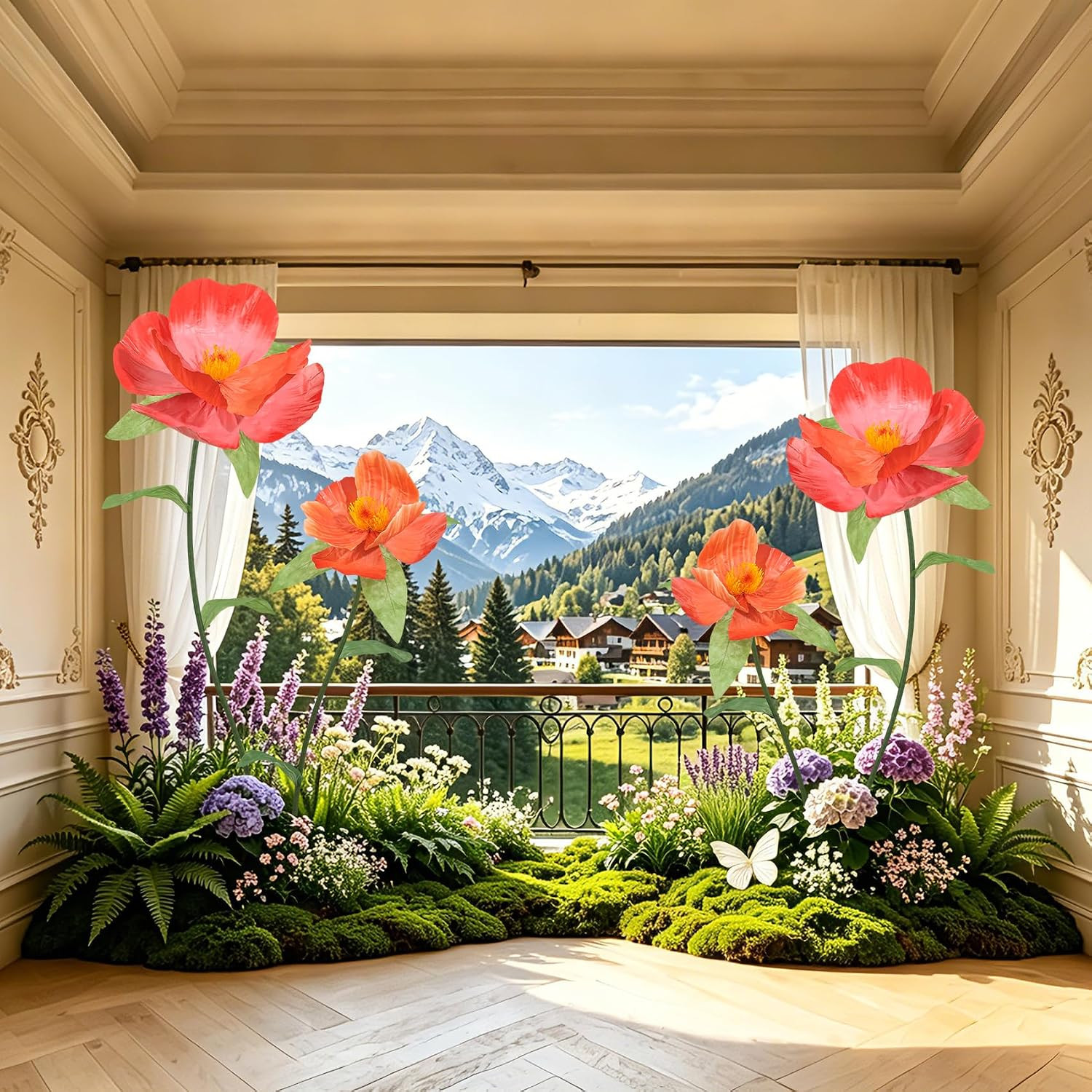 Giant Paper Flowers for Wall Decor – 69 Inch Large Crepe Paper Artificial Flower