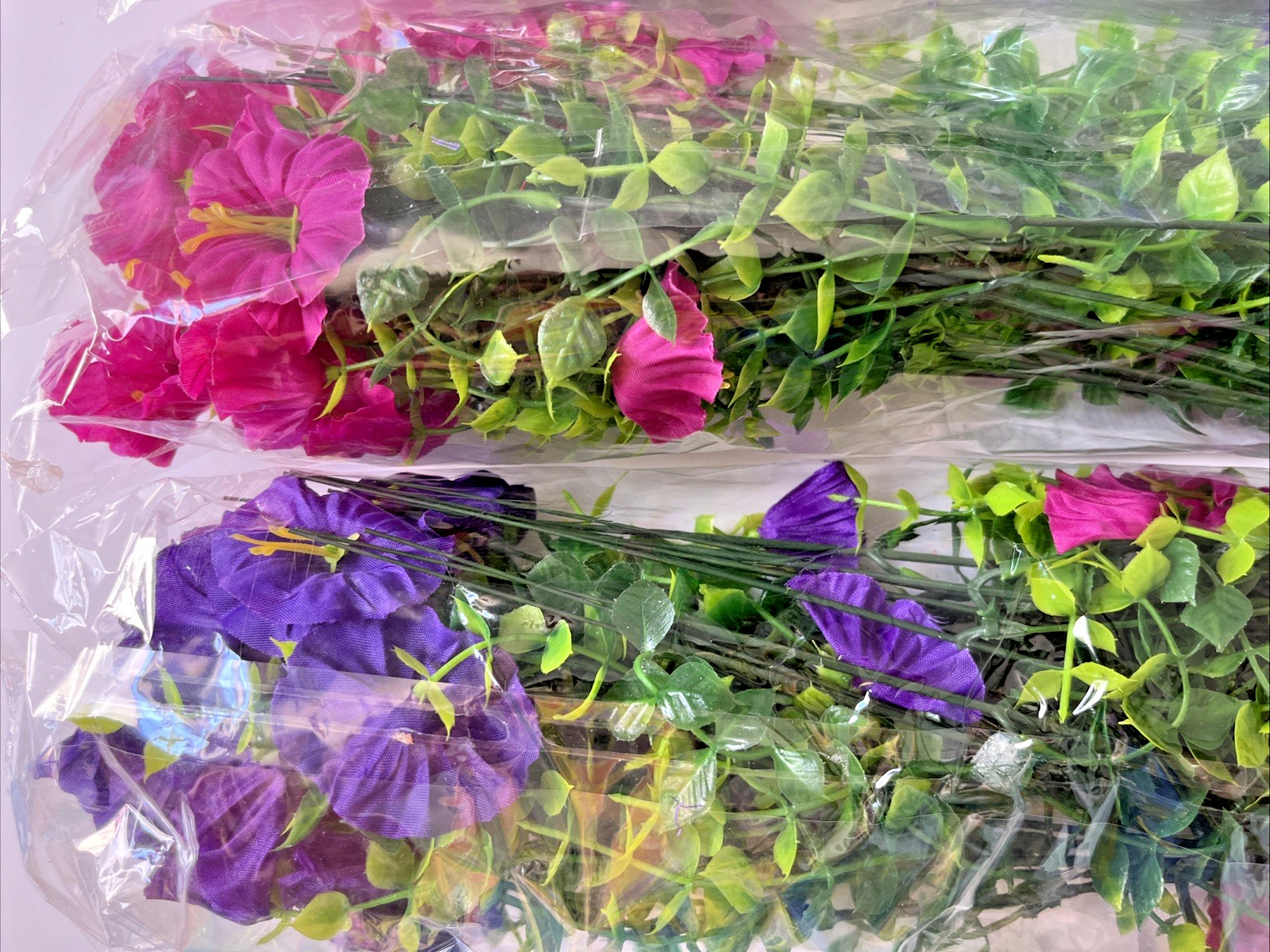 32 Bundles Artificial Flowers for Outdoors Fake UV Resistant Faux Spring