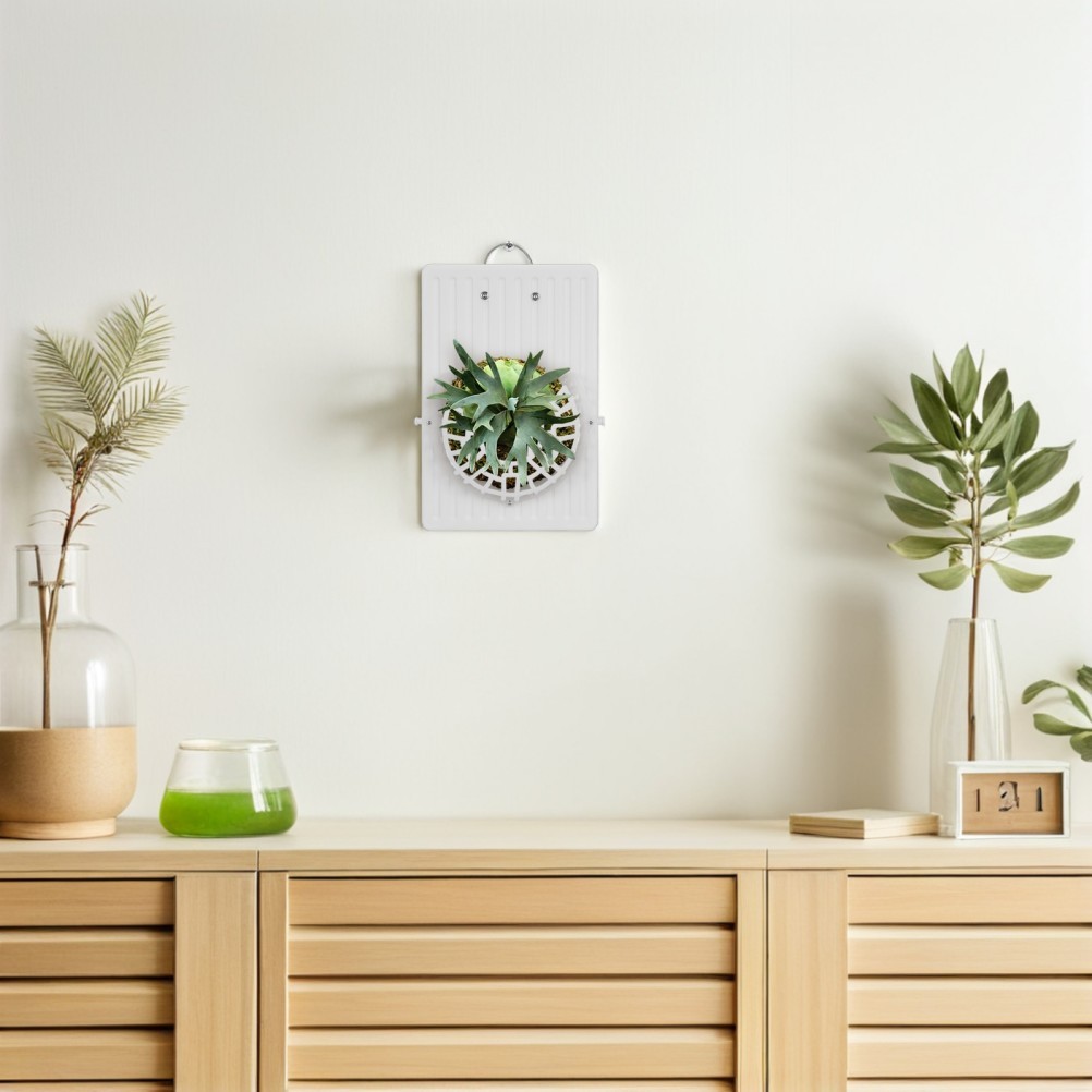 Vertical Plant Wall Board White Plastic Hanging Planter for Home Decor