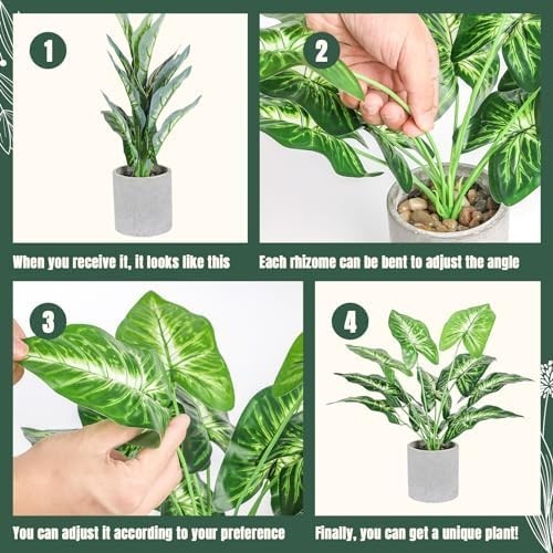 Plantas Artificiales 16 Pulg Tropical Falsas Interior Escritorio Hogar Oficina