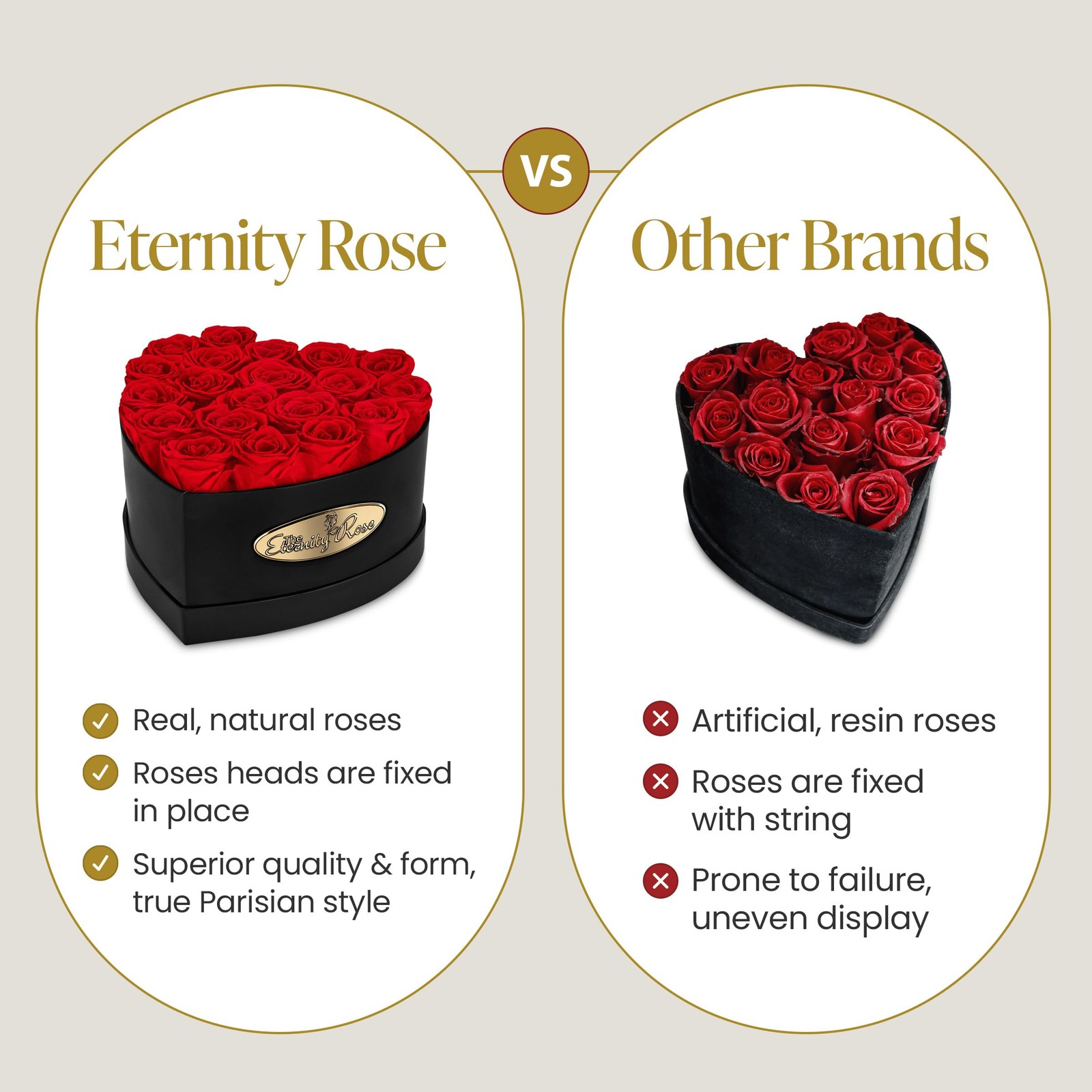 20-Piece Preserved Roses in a Luxury Gift Box – Real Roses in Black Heart Box…