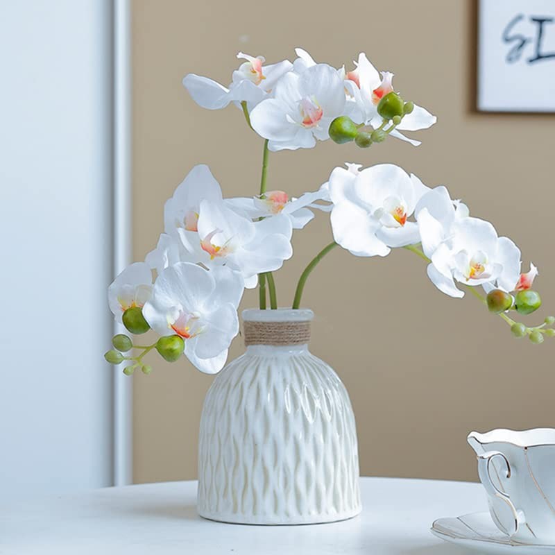 Artificial Flowers Real Touch Latex Phalaenopsis 17.7inch Orchid Stem Bouquets