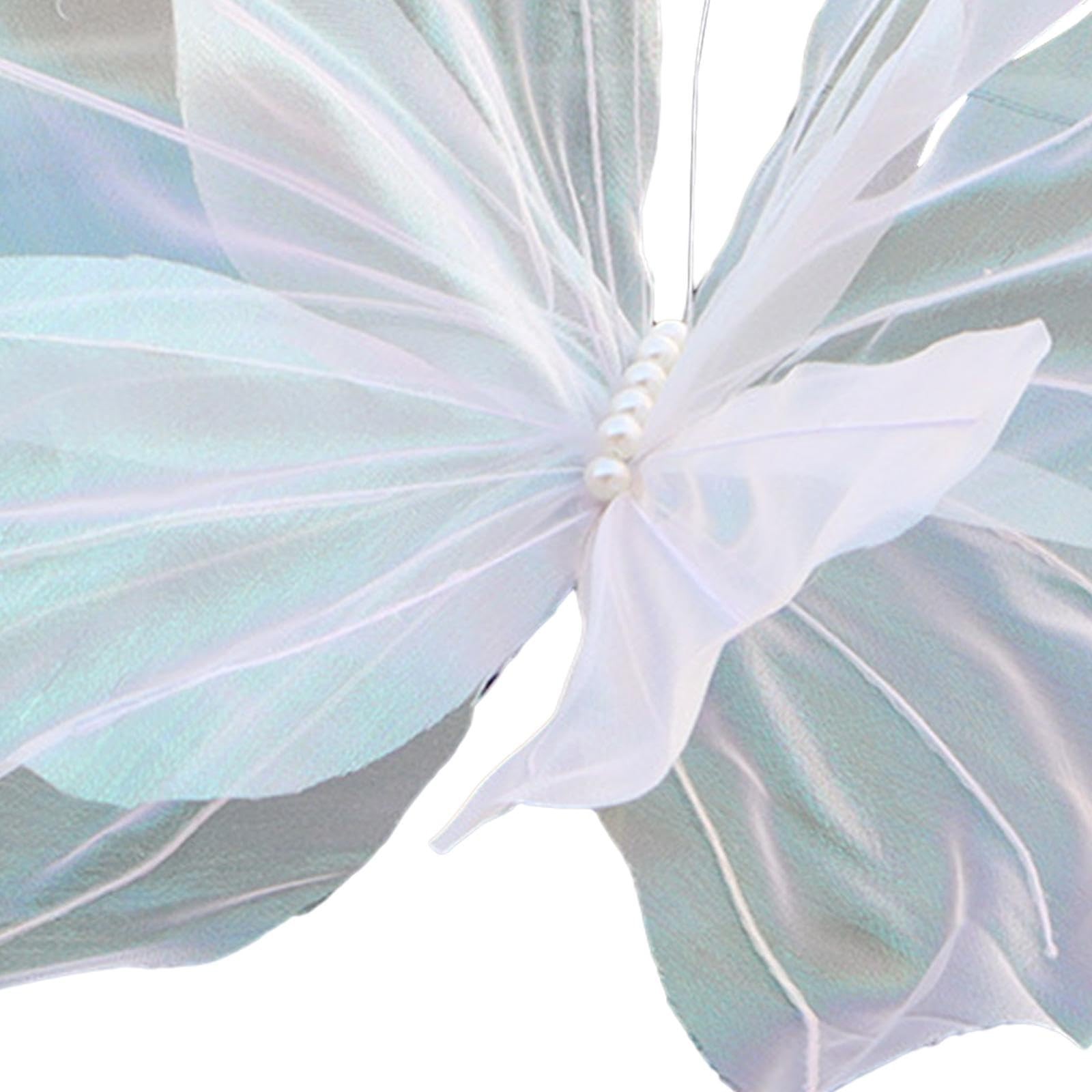 Silk Yarn Artificial Butterfly Decoration, Giant Gauze Fake Butterfly Mesh Ph…