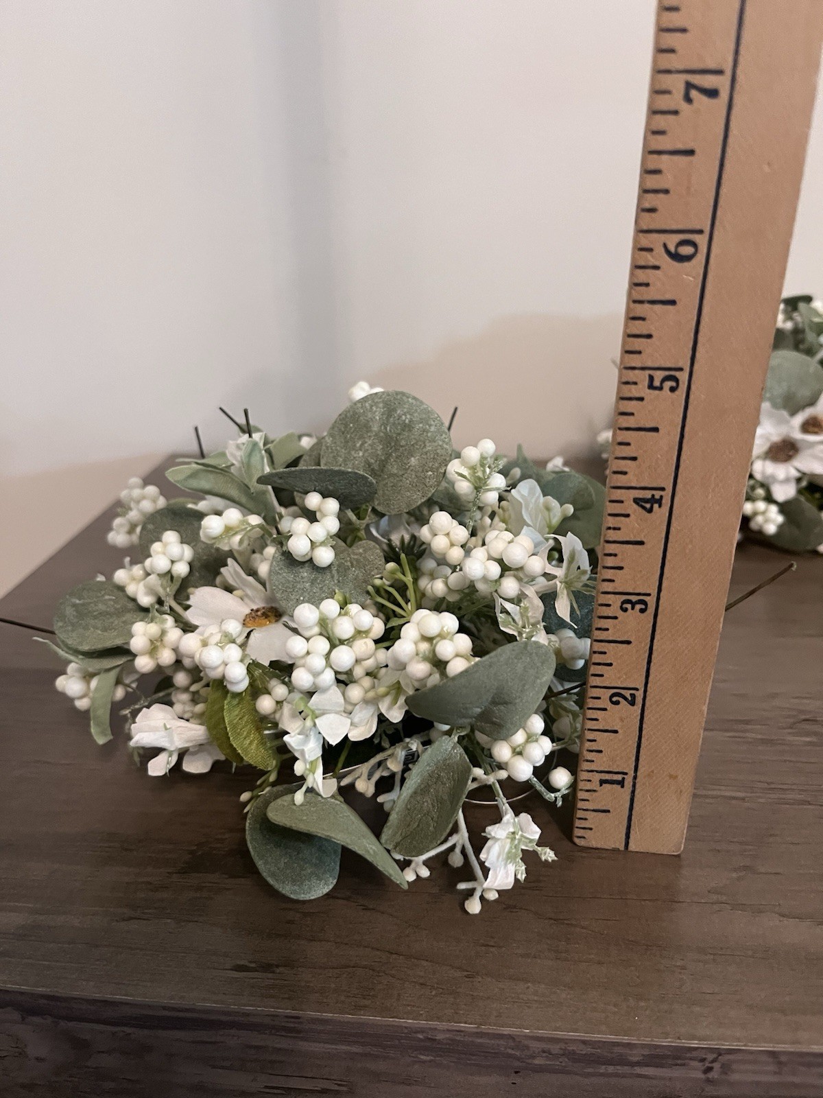 Eucalyptus And Berries Floral Centerpiece Filler White Green Country Farmhouse