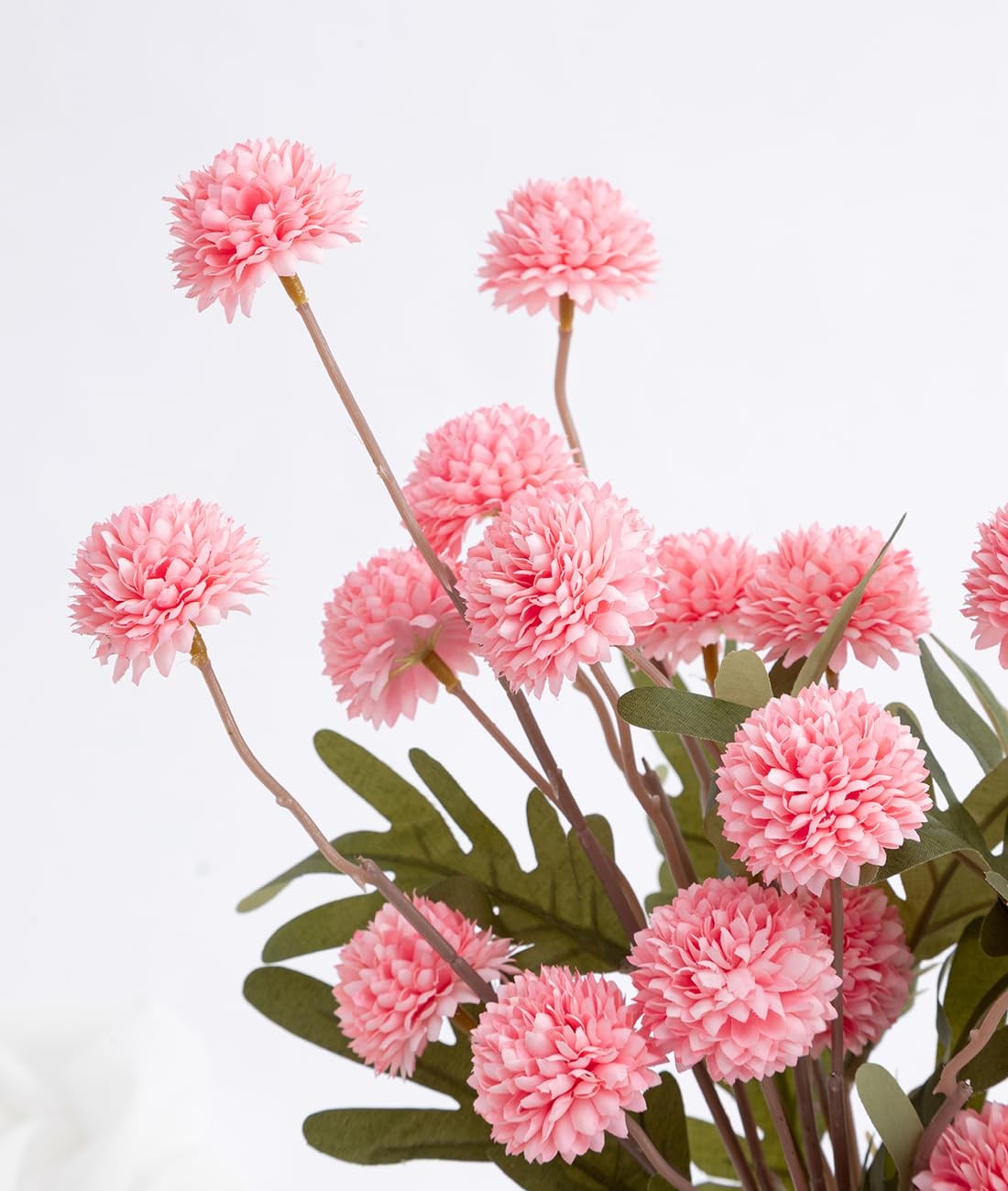 5 PCS Artificial Pompon Mum Fake Kiku Flowers Silk Mini Chrysanthemum Pink