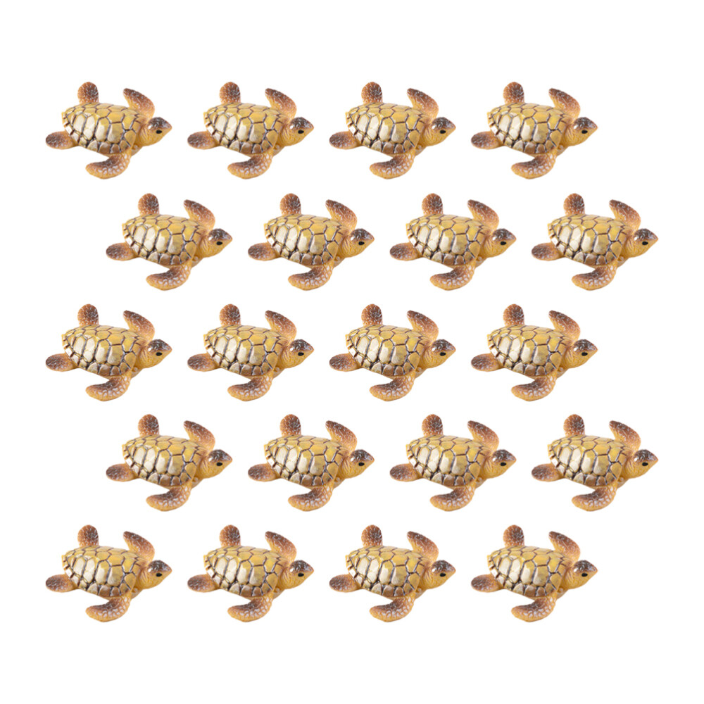 20PCS Miniature Tortoise Resin Simulation Tortoise Resin Tortoise Decoration