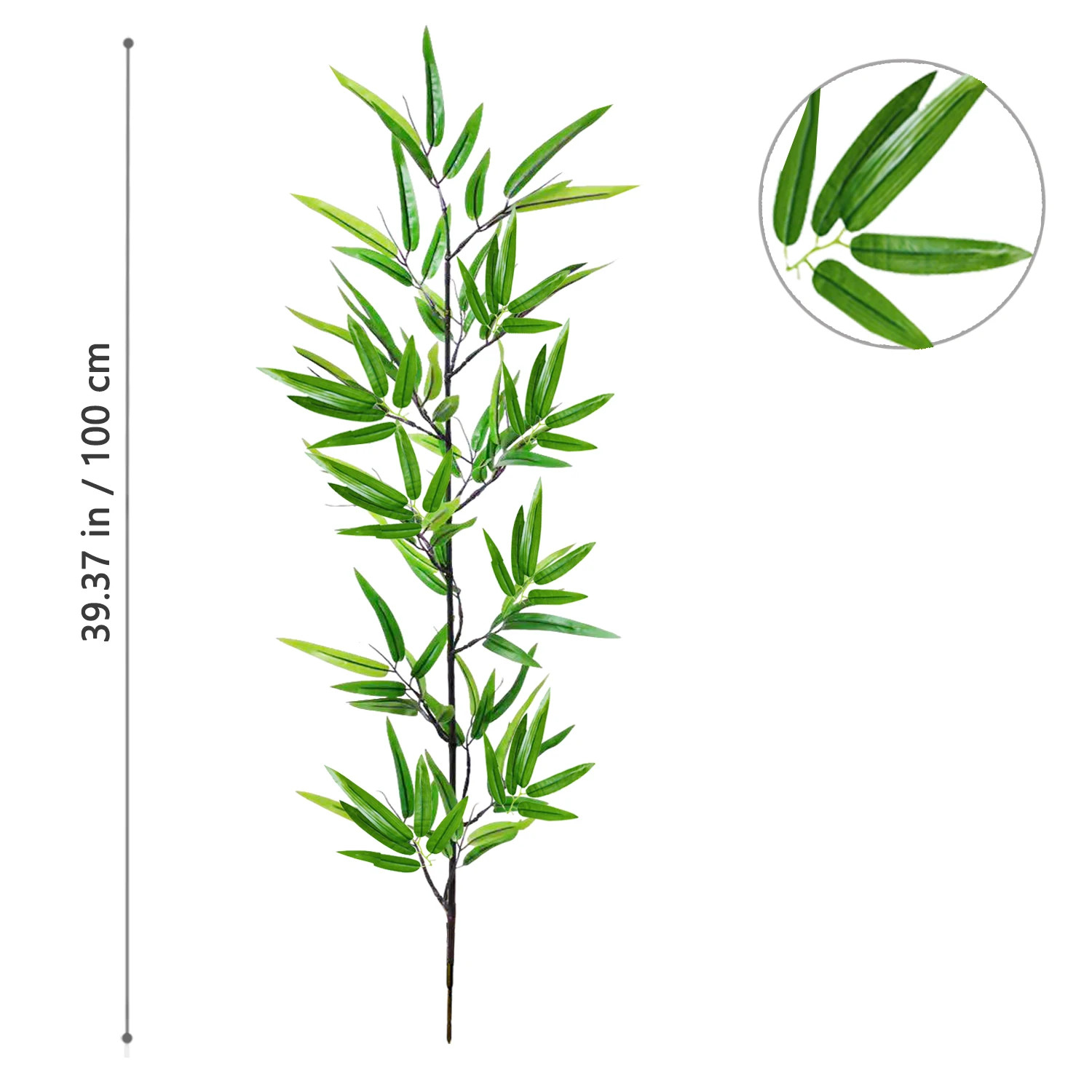 120-240cm Artificial Green Bamboo Leaves Fake Branch Plants Home Decoration HOT