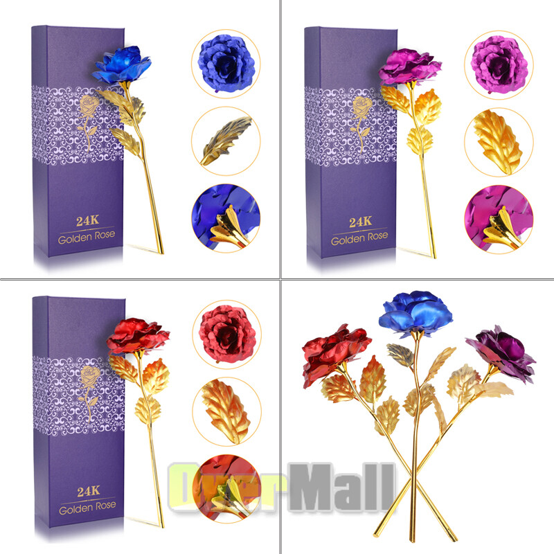 Romantic Galaxy Eternal Artificial Rose in Glass LED Flower Her Valentines Gift