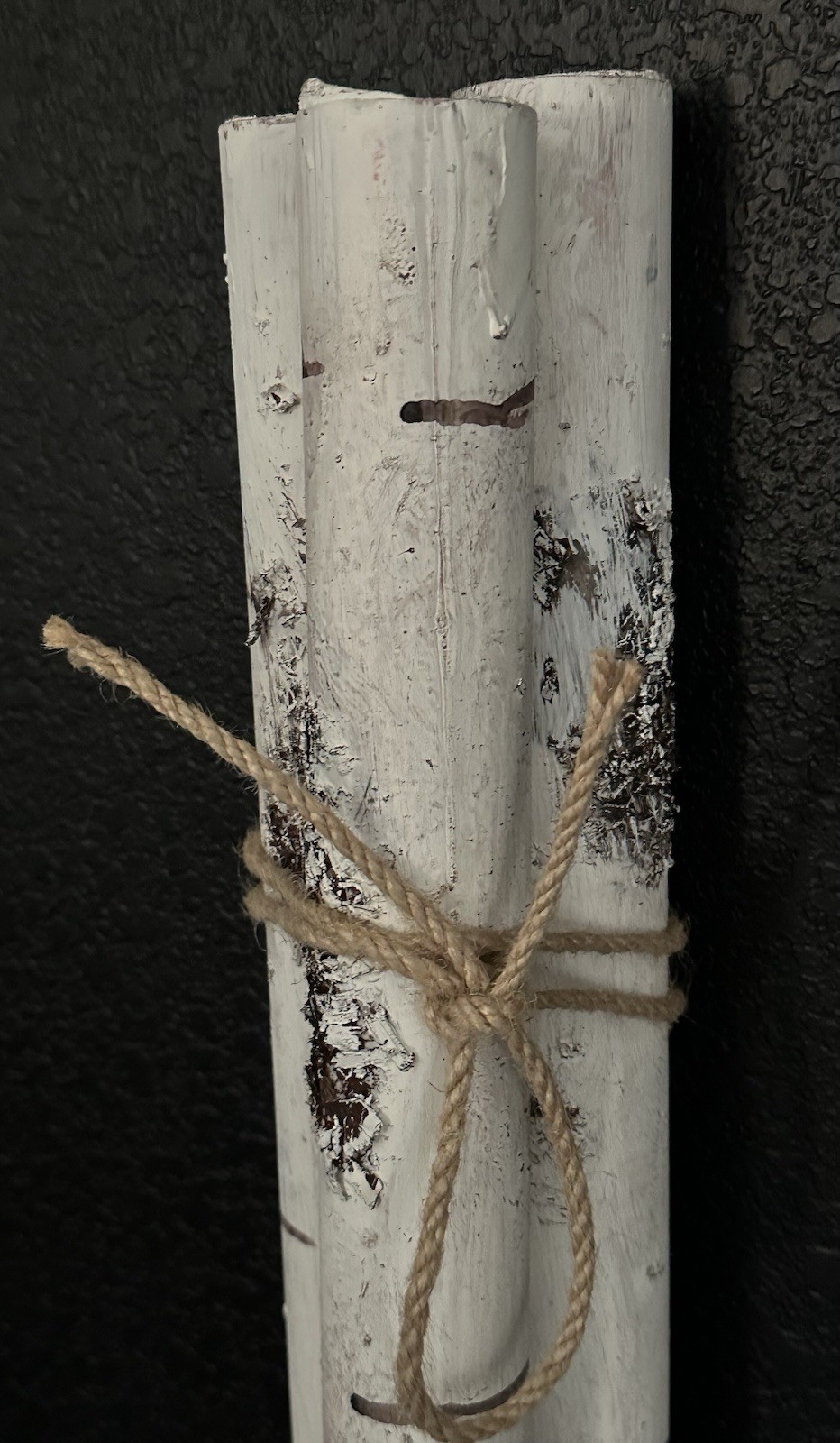 NEW White Birch Decorative Poles 36” Imitation-Will Not Rot. Set of 3