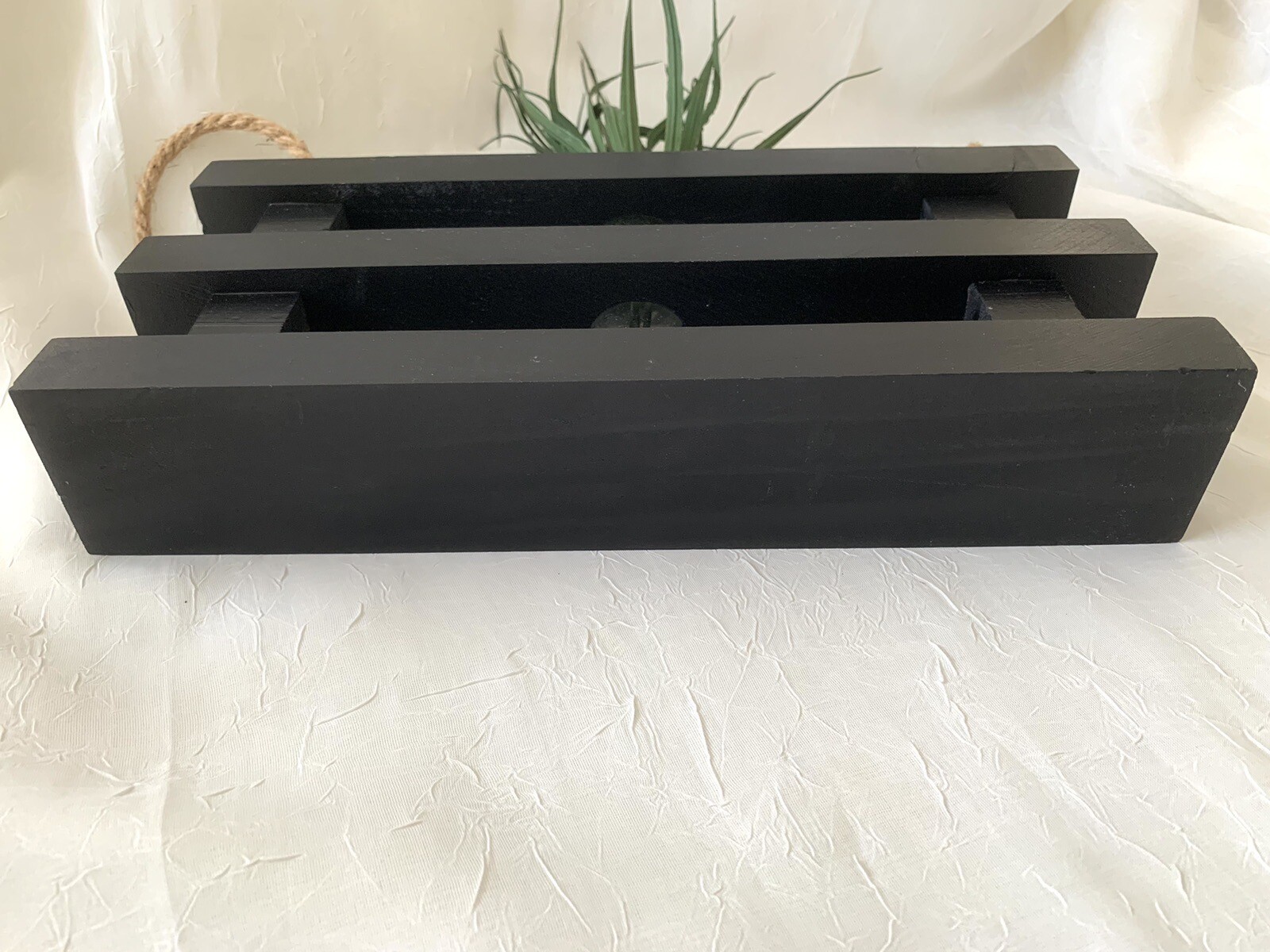 Bud Vase Black Artificial Plant Farmhouse Decor Wall Hanging Shelf Decoration
