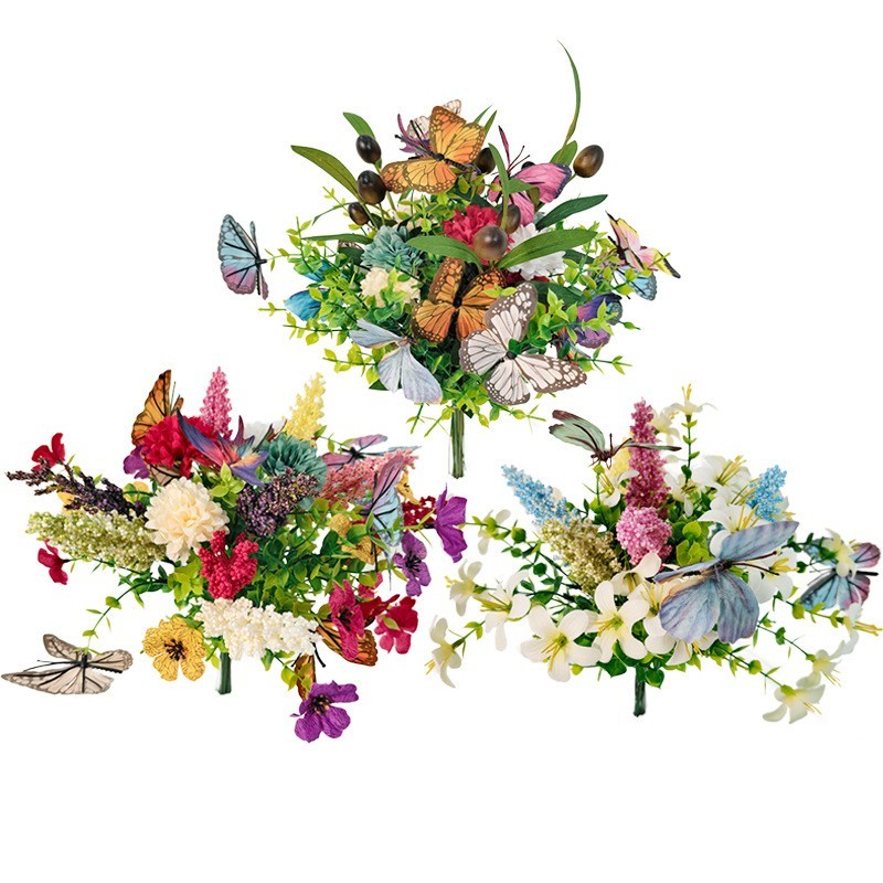 3D Butterfly Artificial Flowers for Party Decoration Garden Wedding Home Setup
