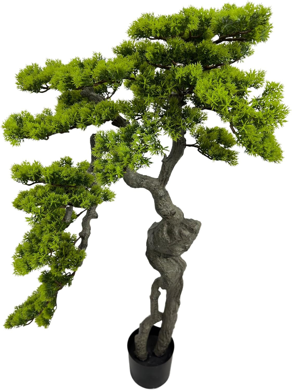 3.5Ft（43In） Artificial Bonsai Tree Juniper Faux Plants Indoor Big Fake Plants…