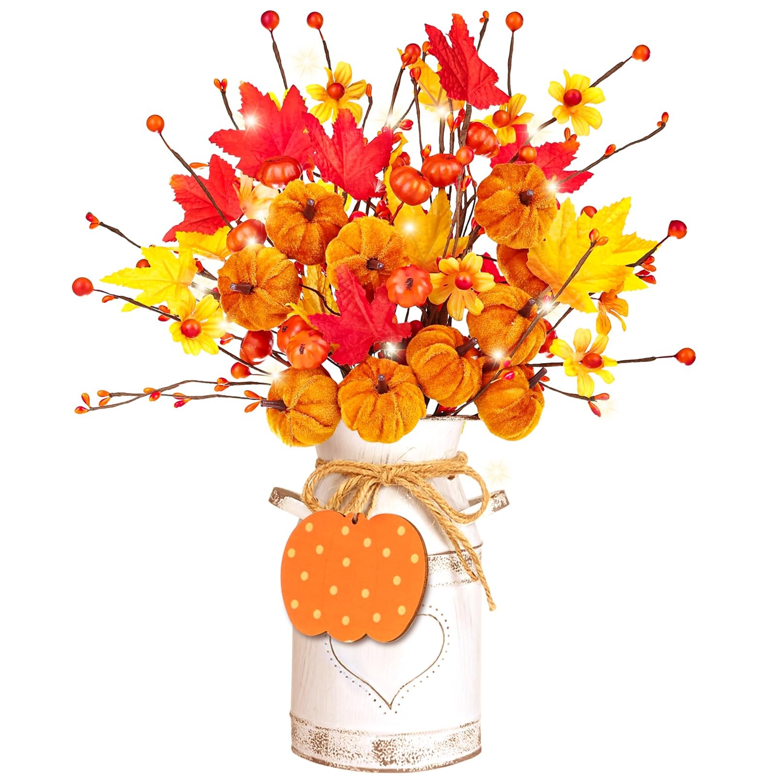 Thanksgiving Centerpieces for Tables Fall Table Decor 5 Pcs Artificial Pumpki…