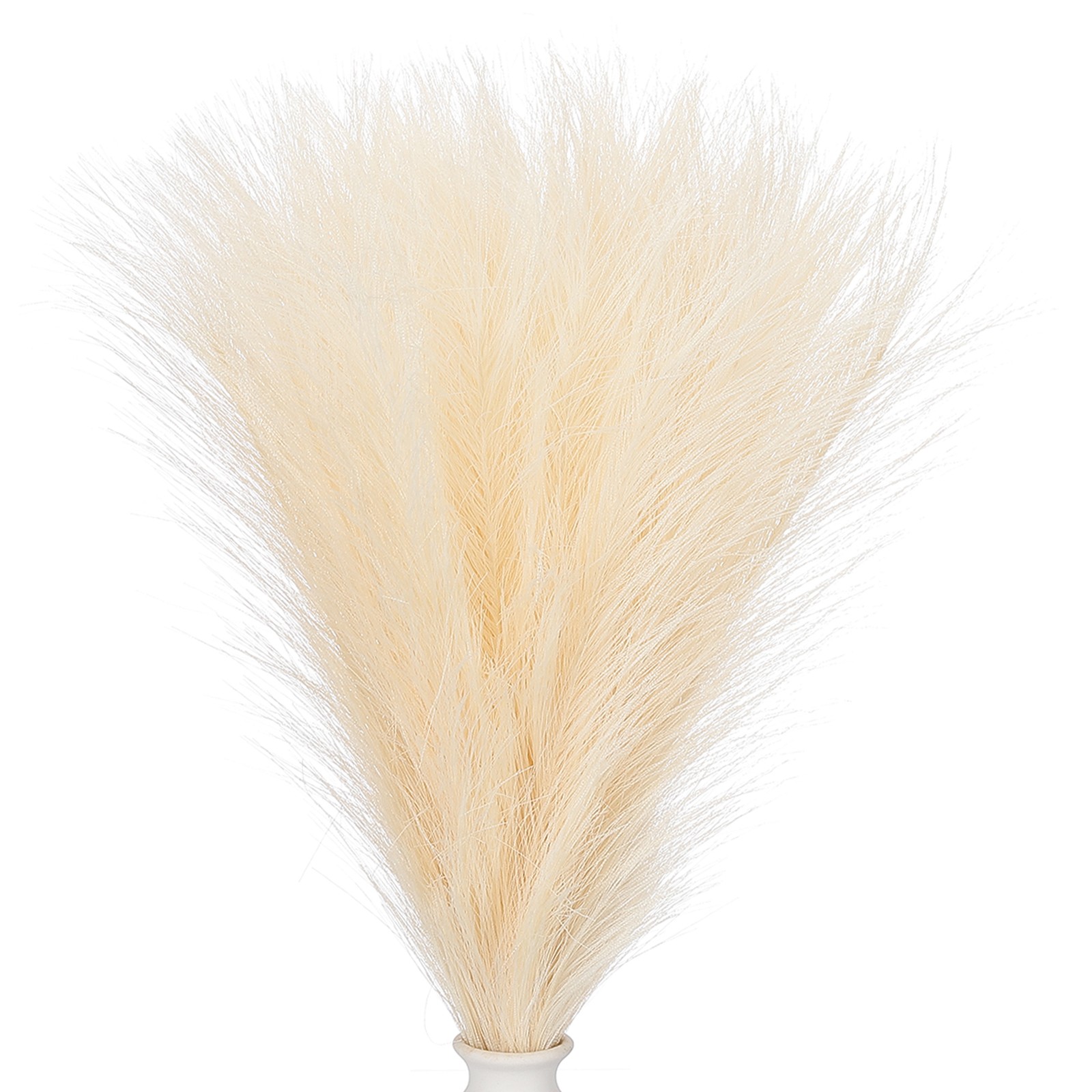 17.7in Pampas Grass Decor 30pcs Bulk Fluffy Faux Small Dried Pampas Grass Beige