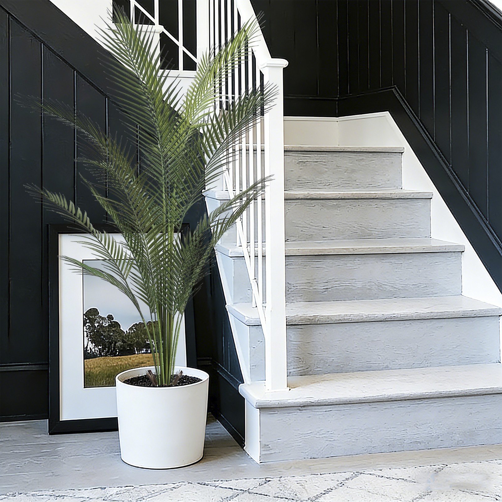 2Pack Artificial Areca Palm Tree, Faux Tropical Palm Plant Living Office Decor