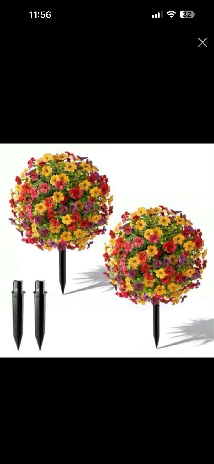 Artificial Violet Topiary Trees with Spike, UV Resistant Faux Shrubs Bushes Pair