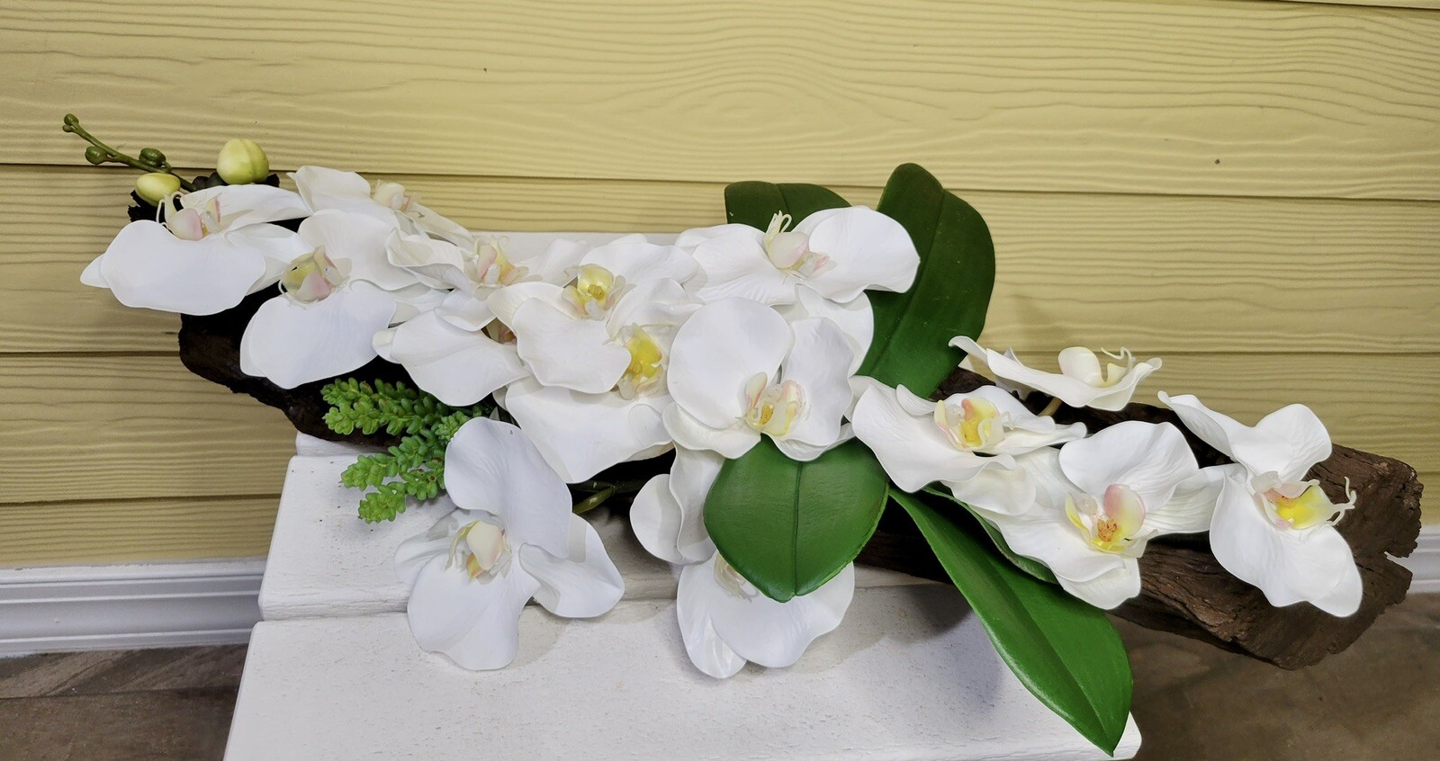 Real Wood Rustic Artificial Flower Arrangement