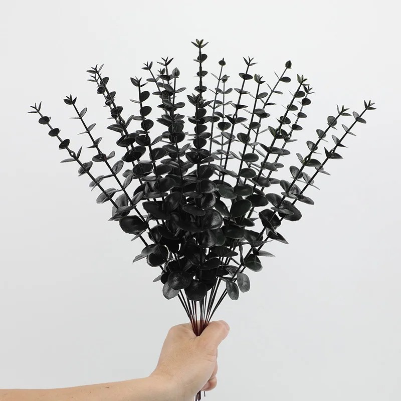 5/10/20Pcs Artificial Eucalyptus Stems Green Leaves Wedding Home Vase Decor