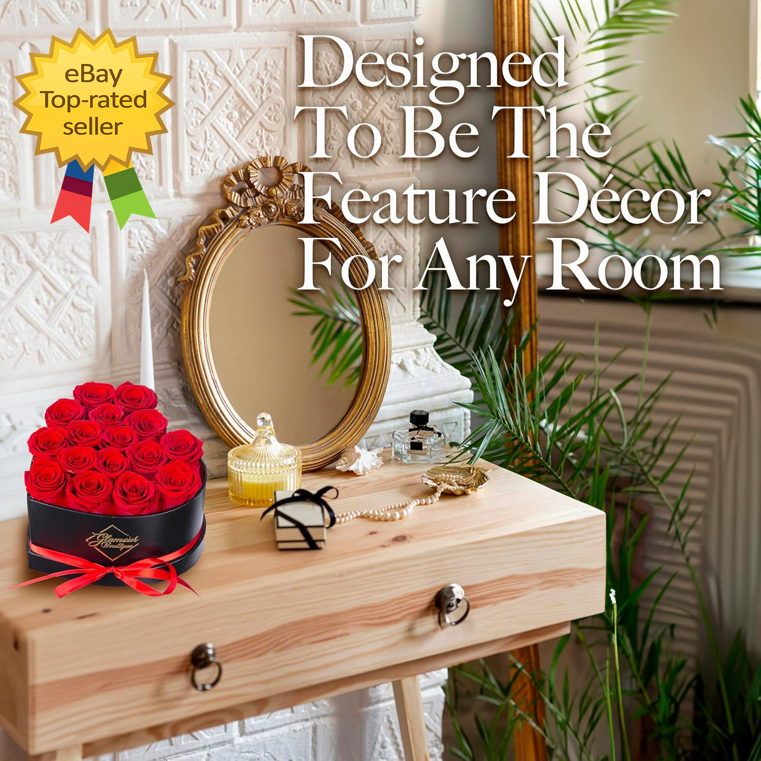 16 Flower Forever Heart Shape Box Eternal Preserved Roses Gift